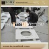 White Cultured Marble Prefabricated Bathroom Countertops