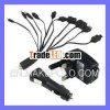 UK AC Charger Adapter 10 In 1 USB Charger Cable Car charger For iPhone Mobile