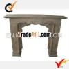 antique French style handmade wood fireplace mantel