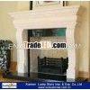 Contemporary Style White Marble Fireplace