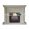 newest polished marble fireplace