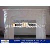 Indoor Decoration White Stone Marble Fireplace Mantel