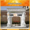 White Marble Big Fireplace