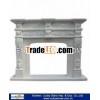 Indoor Decorate Nature White Marble Fireplace Mantel Design
