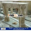 Elegant Beige Natural Marble Craft Fireplace Mantel