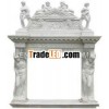 White Marble Fireplace sculpture