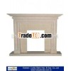 European Style Indoor Cheap Beige Marble Fireplace