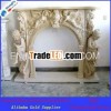 western type marble white fireplace mantel SYBX-456