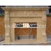 travertine fireplace surround