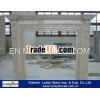 Imported marble botticino classico fireplace