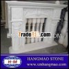 European chinese white marble fireplaces