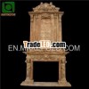 Luxury Caved Natural Indoor Marble Fireplace Mantel