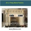 white marble stone fireplace surround