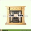 yellow sandstone fireplace