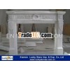 Indoor Decorate Nature White Marble Fireplace