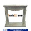 Indoor decoration White marble fireplace mantel
