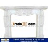 Simple White Marble Indoor Fireplace Mantel Price