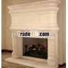White Marble Luxury Fireplace Mantel