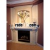 Natural Marble Double Fireplace Mantel