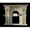 Carved marble fireplce with columns M02