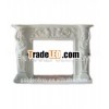 White Marble Figure Sculpture Fireplace