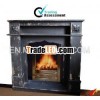 shabby and chic wooden fireplace