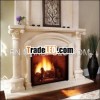 natural carved marble fireplace mantel