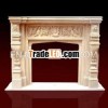 Yellow Marble Fireplace Surround Carving