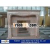 Natural Red Marble Carving Fireplace