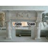 marble fireplace , stone fireplace