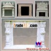 2012 new style carving stone fireplace insert