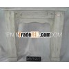 Shabby chic wooden mantel fireplace
