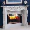 natural marble indoor freestanding fireplace mantel