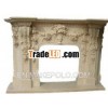 Marble Fireplace With Carved Flower
