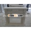 Carved Marble Fireplace, Beige Fireplace Mantel, Marble Fireplace Surround