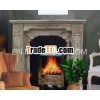 French countryside wooden antique decorative fireplace
