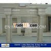European Style Cheap Beige Marble Fireplace Surround