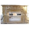 Beige marble modern fireplace mantel wholesale