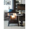 cast iron wood-burning outdoor fireplace