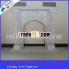 Marble Fireplace Mantel With Statues For Home