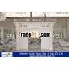 White Stone Fireplace Mantel