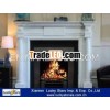 Antique Style White Marble Carved Fireplace