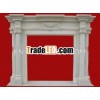 carved white marble fireplace