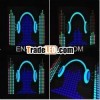 light up sond sensor t-shirt panel for cloth
