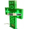 programable iron cabinet pure green color pharmacy led cross display sign