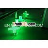 five pcs outdoor green shining light pharmacy led cross lighting sign for advertising