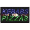 rectangle charm led sign letter with kebabspizzas message