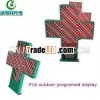 p16 hidly manufacturer iron cabinet led cross sign display for advertising