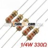 Resistors 330 ohm 1/4W 250V 5% Carbon Film 330R