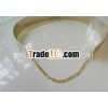 Fashion women Embellished Gold Full Metal plate Metallic Mirror Obi waist Belt Corset with chain dec